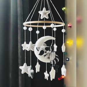 Waschbär Mobile himmlischen Mobile Waschbär Kinderzimmer Dekor Waschbär Baby-Dusche-Geschenk Waschbär hängen Spielzeug Waschbär Thema Waschbär Geschenk Neugeborenen Geschenk