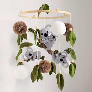 Koala Baby Mobile: Australian Animal Nursery Decor