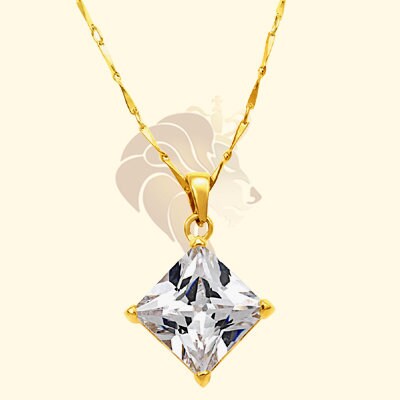 Simulierter Diamant Anhänger 1 Karat Prinzessin Sc Produktbild-Vorschau 3