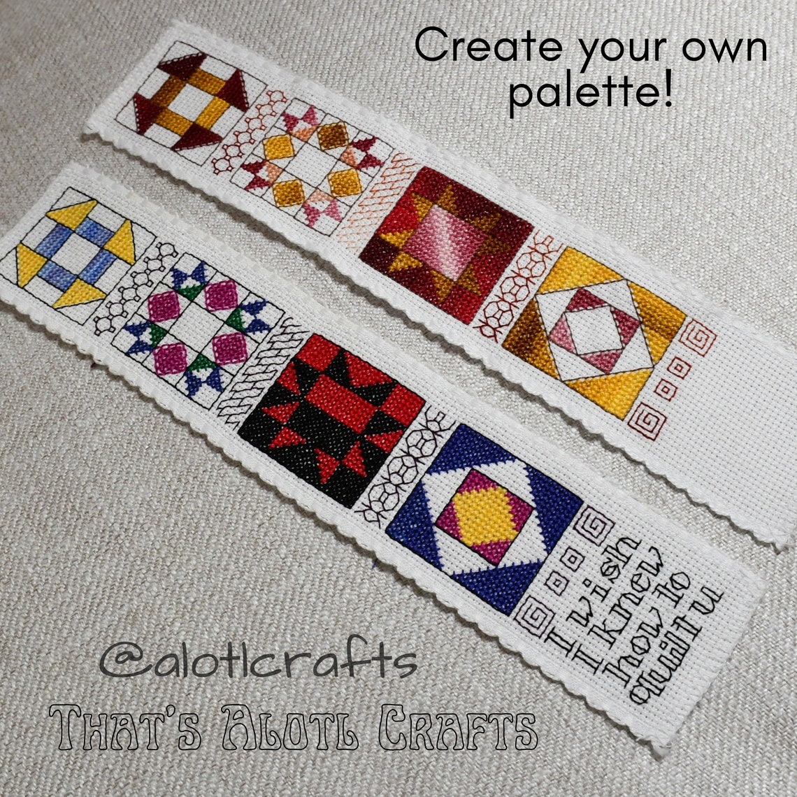 Quilting Cross Stitch Pattern Pdf, Quilt Block Embroidery, Gift for