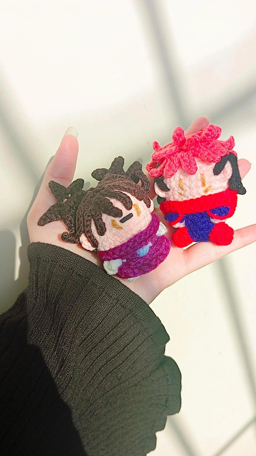 Choso Kamo & Yuji Itadori Crochet Keychain Set – Jujutsu Kaisen