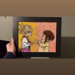 トガヒミコ＆麗日お茶子 - ガラス絵