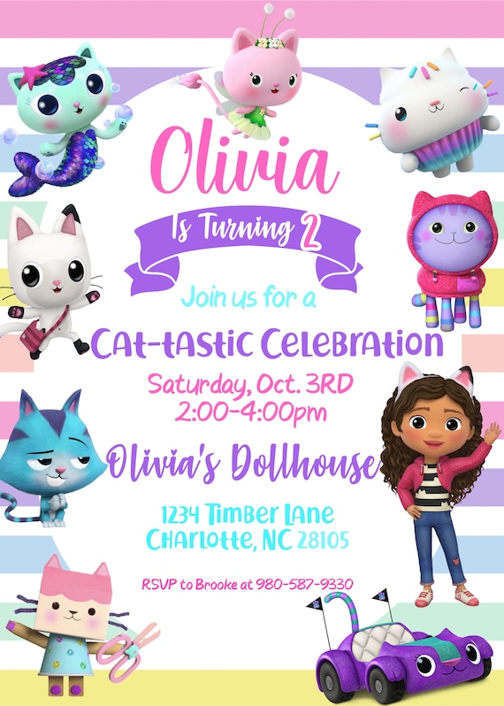 Gabby's Dollhouse Birthday Invitation | ubicaciondepersonas.cdmx.gob.mx