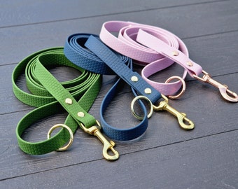 Waterproof dog leash, Hexa 20mm wide, various colors chose, vegan, easy clean, coated webbing, biothane, dog lead