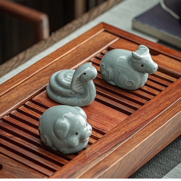 Annimaux du zodiac chinois en céramique