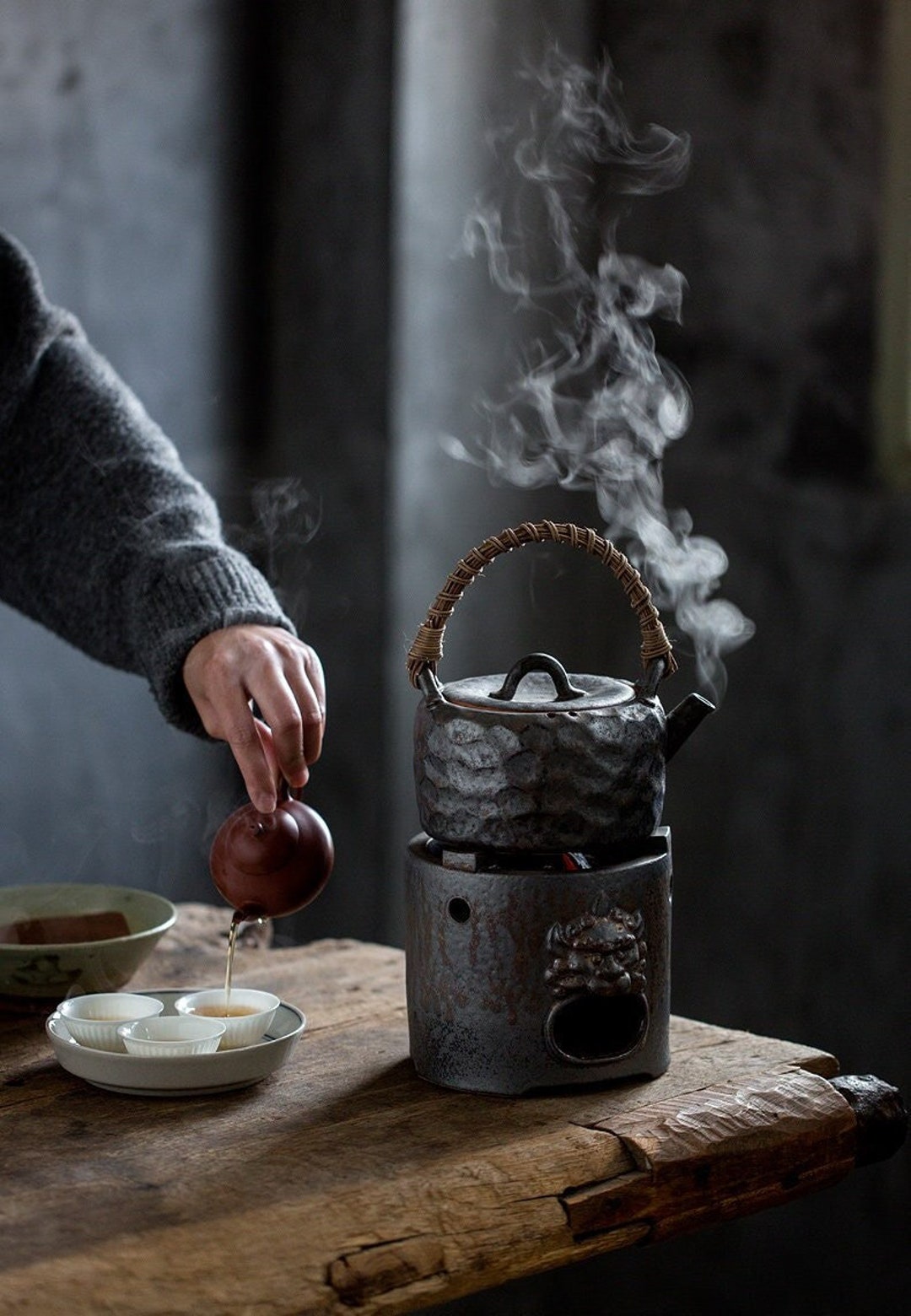 Ceramic Charcoal Stove and Water Kettle Set for Gong Fu Cha Etsy