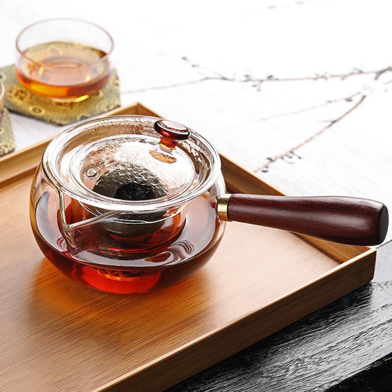 Théière Kyusu Japonaise en Verre 350 Ml 500Ml Sobre et Élégante