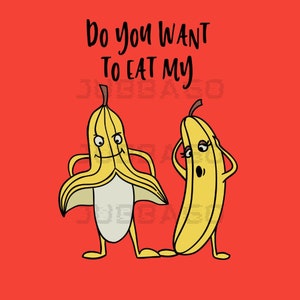 Mangez ma banane SVG/PNG / Banana Designs / Banana Graphics / Banana Illustration / Vector / Images / Sublimation / Cricut / Clipart / Citations