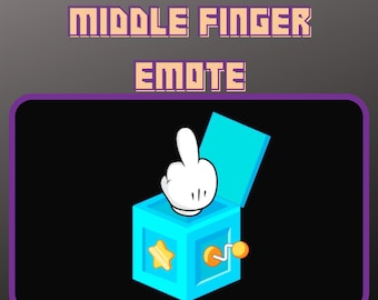 Animated Flipping The Bird Emote / Sub Emote / Twitch / Youtube / Discord / Trovo / Emotes / Bit Emote / Emote Commisson / Streamer / Gamer