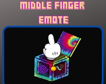 Animated Flipping The Bird Emote / Sub Emote/ Twitch / Youtube / Discord / Trovo / Emotes / Bit Emote / Emote Commisson / Streamer / Gamer