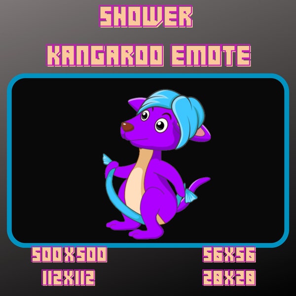 Animated Cheer Kangaroo Emote / Sub Emote / Twitch / Youtube / Discord / Trovo / Emotes / Bit Emote / Emote Commisson / Streamer / Gamer