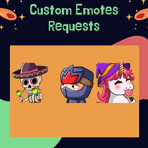 Custom Emotes Request / Emote Commissions / Emotes Request / Twitch Emotes / Discord Emotes / Streaming Emotes / Custom Emotes / Emotes
