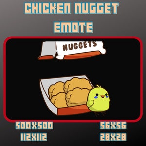 Animiertes Chicken Nugget Emote / Sub Badge / Twitch / Youtube / Discord / Trovo / Emotes / Bit Badge / Emote Aufträge / Streamer / Gamer