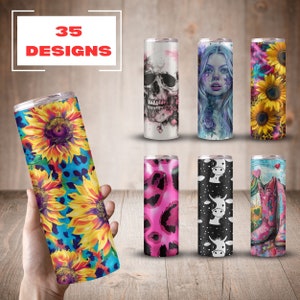 Best Seller Tumbler Designs Bundle, Straight Tumbler 20oz Skinny Tumbler Wrap, Seamless Glitter Tumbler Template - PNG Digital Download