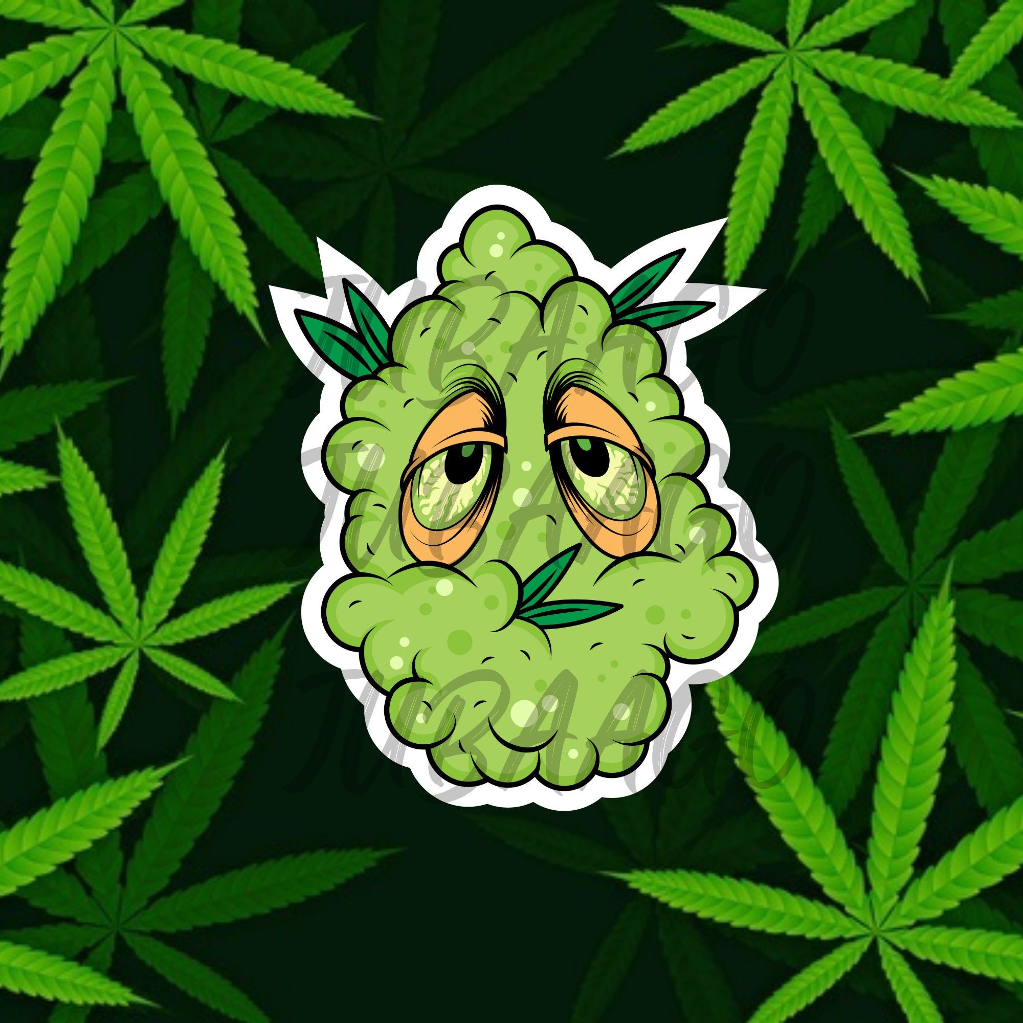NFT Weed Nug PNG, Stoner Clipart, Bud Designs. Weed Images for Stickers