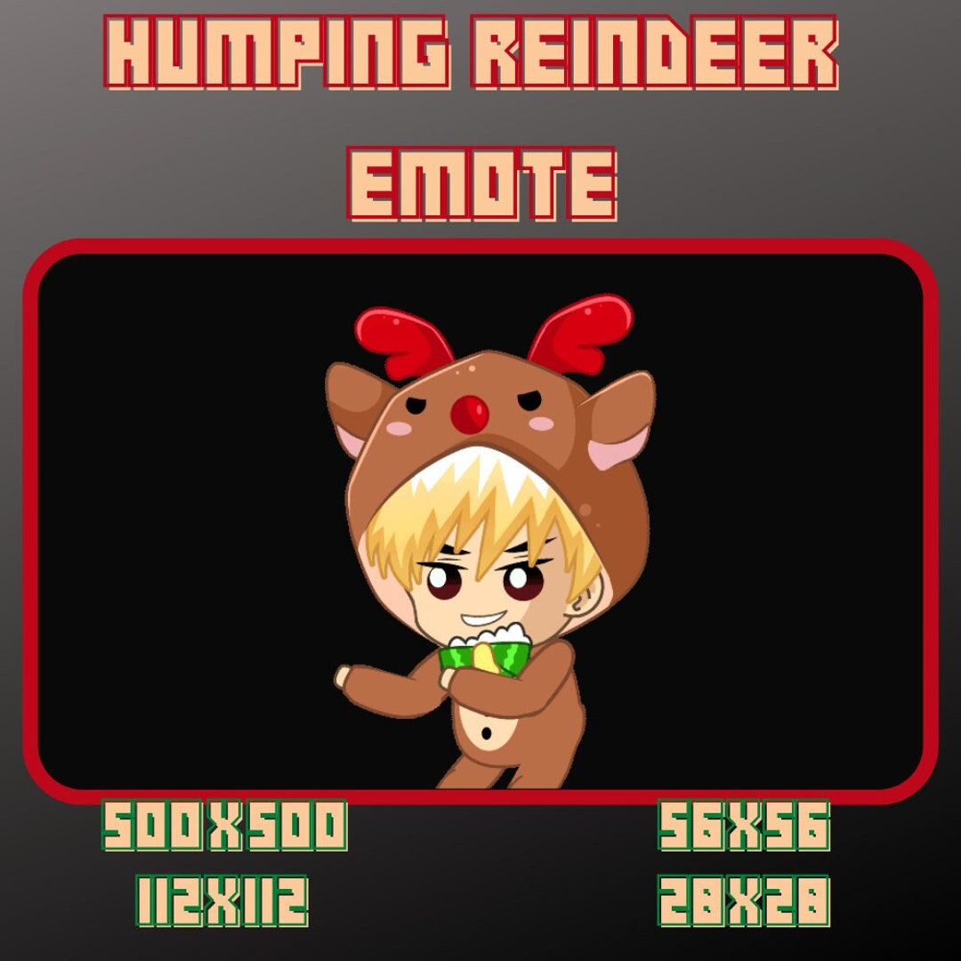 Animated Christmas Reindeer Emote  Sub Emote twitch  Dancing  Discord   Bit Emotes  Streamer Gamer  Emote Commission  Xmas  Youtube - Etsy  Israel