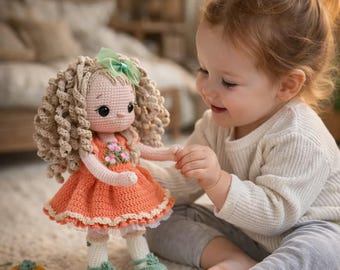 Fairy Doll Crochet Pattern PDF, Cute Amigurumi Fairy Plush Tutorial, Fantasy Doll Toy, Beginner Friendly Digital Download