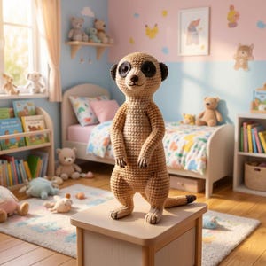 Erdmännchen Häkelanleitung PDF | Realistische Erdmännchen Amigurumi | Niedliche Tier Plüschtier Anleitung | Sofort Download