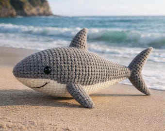 Shark Crochet Pattern PDF | Amigurumi Baby Shark Toy | Crochet Shark Plush Pattern | Easy Ocean Animal DIY | Instant Download