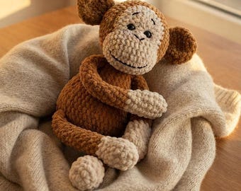 Monkey Crochet Pattern PDF | Amigurumi Monkey Tutorial | Cute Plush Toy | DIY Stuffed Animal | Instant Digital Download