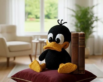 Duck Crochet Pattern PDF | Cute Black Duck Amigurumi | Easy Beginner Plush Toy | Kawaii Animal Pattern | Instant Download