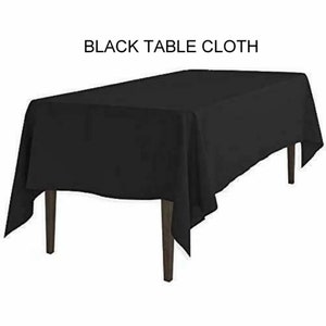 vijver rechtop ding Rectangle Tablecloth Table Cover Cloth Black Satin Banquet - Etsy België