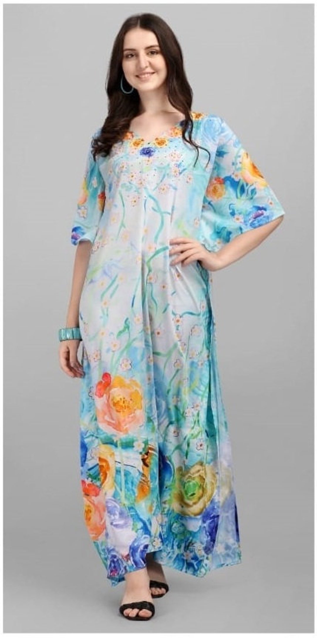 Women Polyester Kaftan Beach Kaftan Long Kaftan for Women Etsy