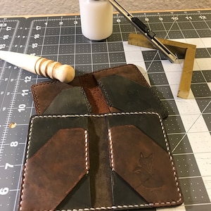 Leather bifold wallet