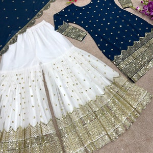 Premium Quality Karwa & Diwali Festive Special Sharara Palazzo Dress