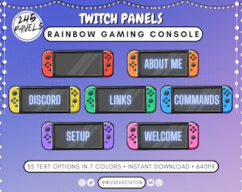 Paneles de Twitch para la consola Rainbow Gaming: Mega Pack de 245 (descarga digital)