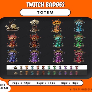 DBD Totem Twitch Subscriber & Bit Badges | Sub and Cheer | KICK Badges | 12 STYLES |