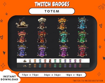 DBD Totem Twitch Subscriber & Bit Badges | Sub and Cheer | KICK Badges | 12 STYLES |