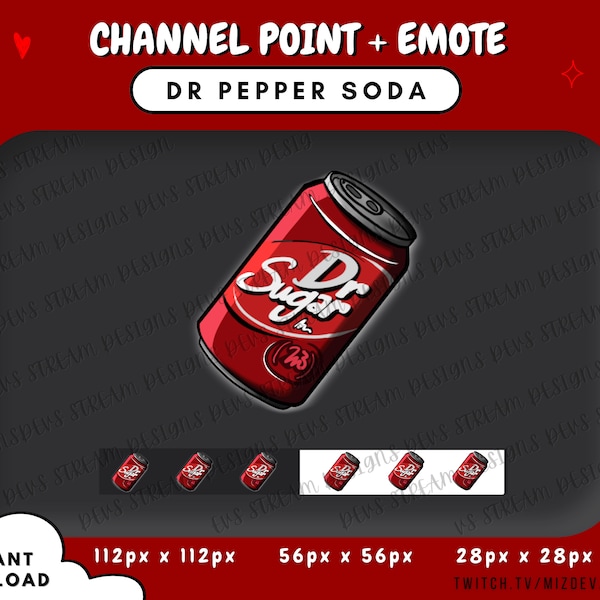 Dr Pep Soda Pop Emote | Twitch Channel Point | KICK | Discord