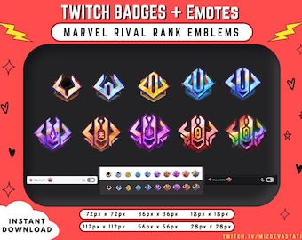 Marvel Rival / Rango Emotes e insignias de Twitch / Puntos de canal / Expulsar / Twitch / YouTube / Discord