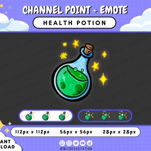 Health Potion Channel Point | DND Emote | KICK | Twitch | Discord