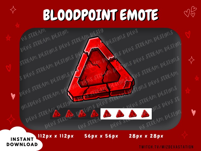 Bloodpoint Emote Dbd Channel Point Twitch Discord Etsy