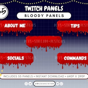 Bloody Panels | Horror Twitch Panels | Made for KICK + Twitch
