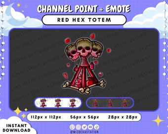 Gesto Tótem Hexágono Rojo / Punto de Canal de Twitch / DBD / KICK / Twitch / Discord