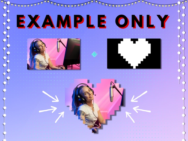 Ornate Shape cam Mask Bundle 20 STYLES Made for Streamers OBS