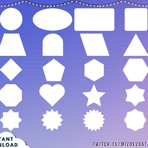 Obs Mask Download Basic Shape Webcam Mask Bundle: 20 Styles for OBS & Streamlabs (digital ...