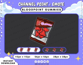 Emote Bloodpoint Candy: Puntos de canal de DBD para Twitch/Discord (Descarga digital)