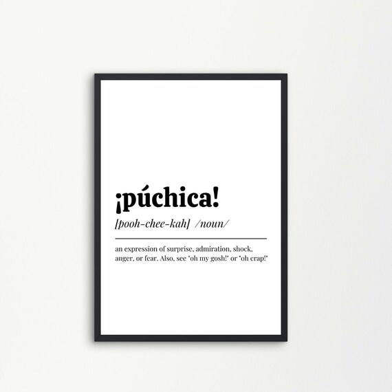 Púchica Definition Wall Art | Printable Wall Art | Living Room, Office, Home Decor