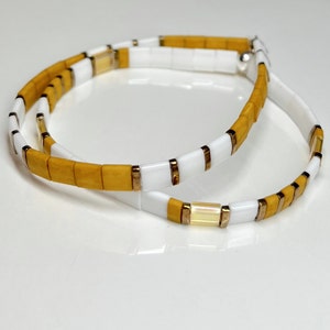 Caramel Tila Bead Bracelet Set