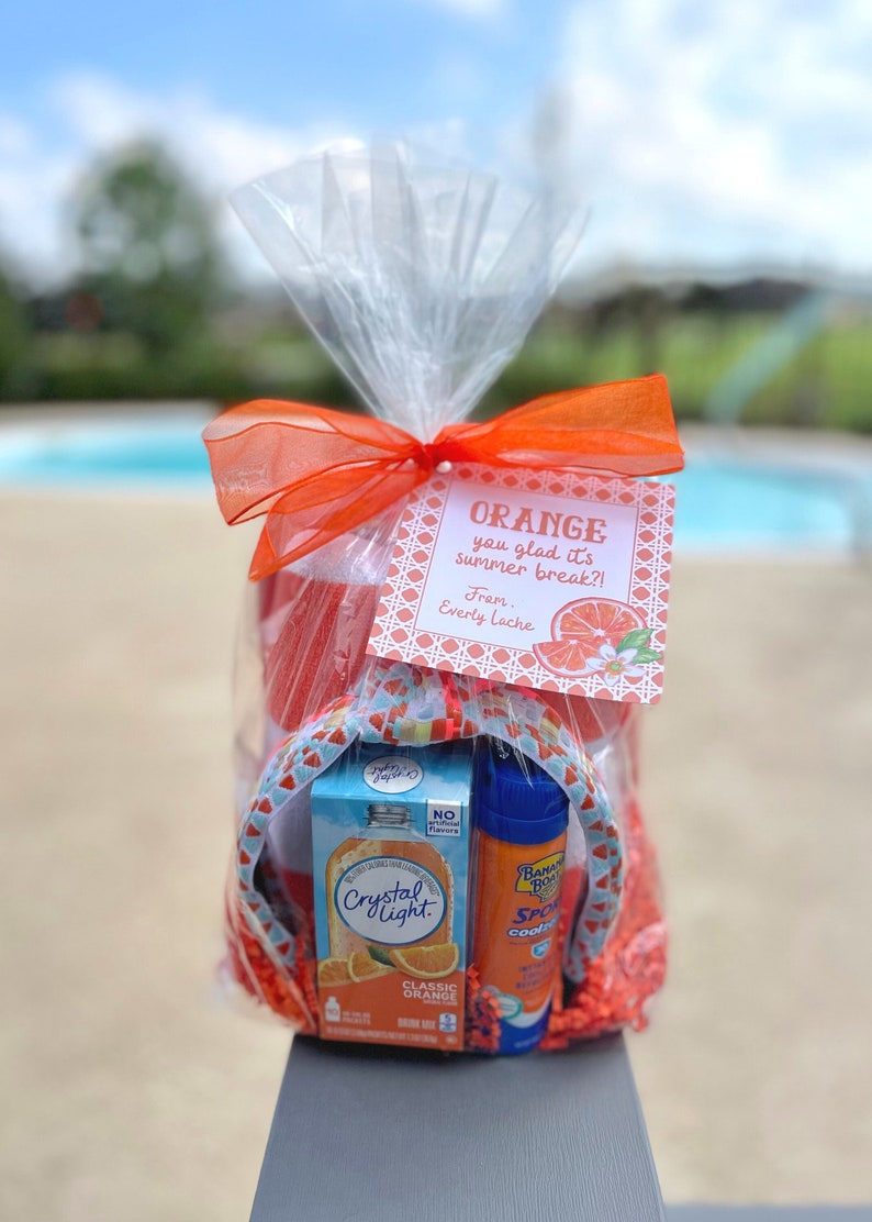 Orange You Glad It's Summer Break Orange Themed Gift Set Etsy