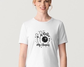 Camiseta gráfica divertida de bolos / Camiseta unisex de League Night