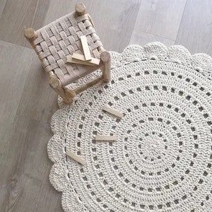 Crochet rug in flower shape | Nursery Rug