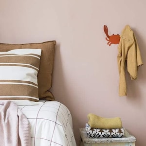 Unique coat hook | Kids Wall hooks | recycled steel | Crab Wall Hooks