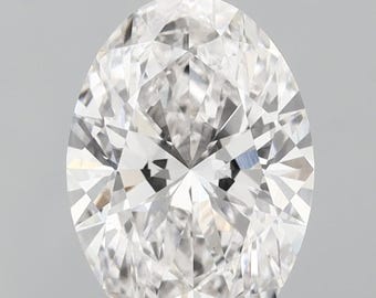 3.00 Carat Oval Lab Grown Diamond, IGI Certified Loose Stone