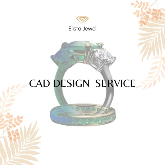 Personalised Order Custom Jewelry CAD Design Service - Handmade Wedding Ring Bridal Diamond Jewelry