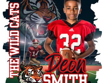 Football Shirt Canva Template: Personalized Design (Digital Download)